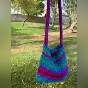 Multicolor Crochet Shoulder Bag